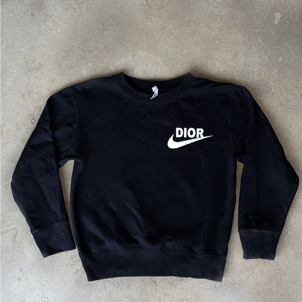 Nike Dior Black Kids Crewneck Sweater
